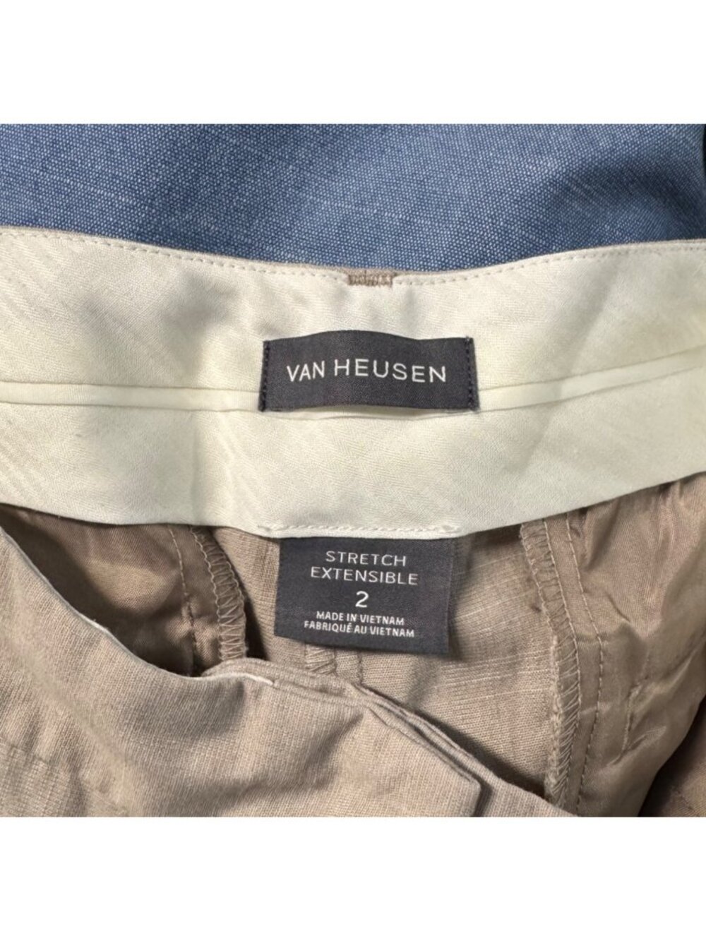 Womens Van Heusen Stretch Khaki Pants Size 2 Cotton Blend - Picture 3 of 10